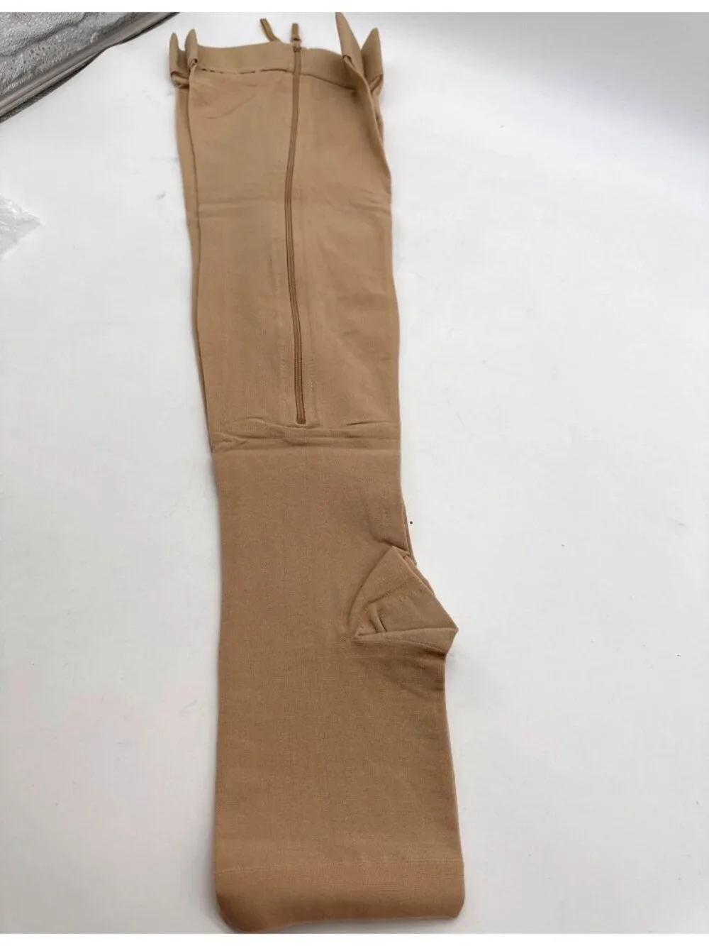 Newcotte 20-30mmHg Women Men Size L Thigh High Compression Zipper Socks